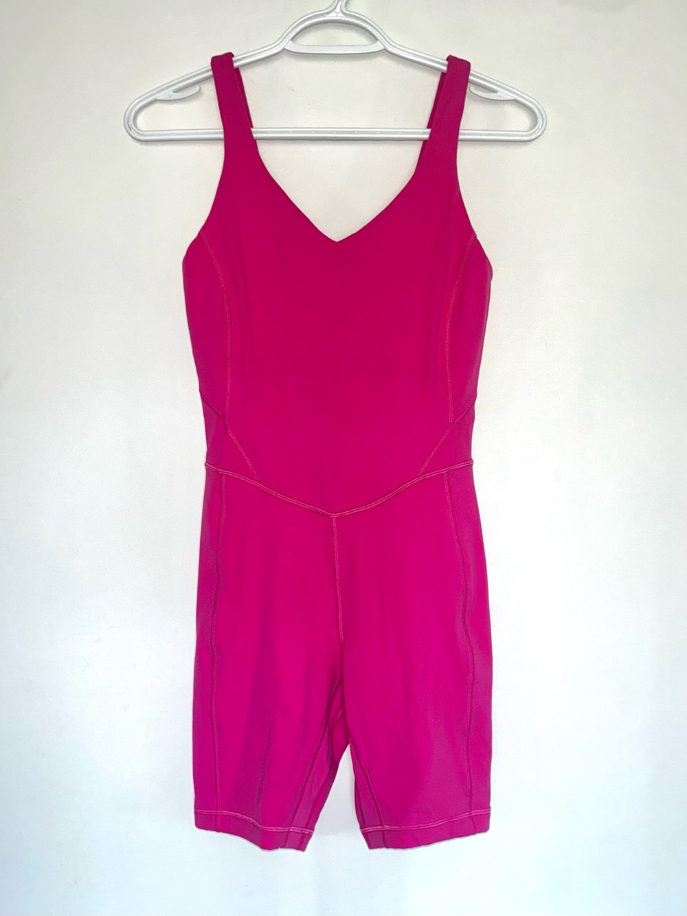 Lululemon Align Onesie 8” Size 4 in Sonic Pink with Built-In Bra
